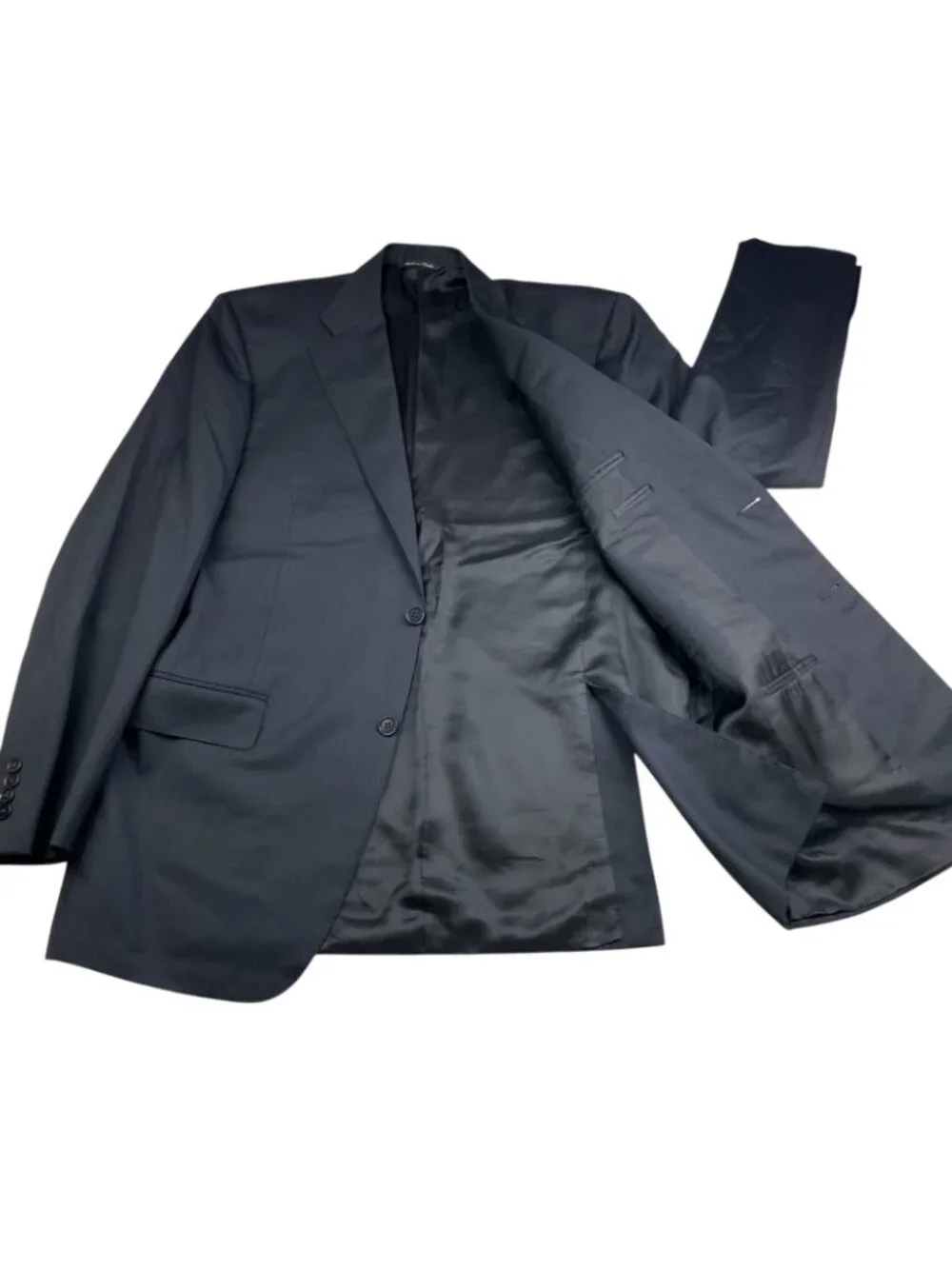 Canali Men's 100% Wool 2-Button Blazer Navy Blue Stripe • Italy • 44L